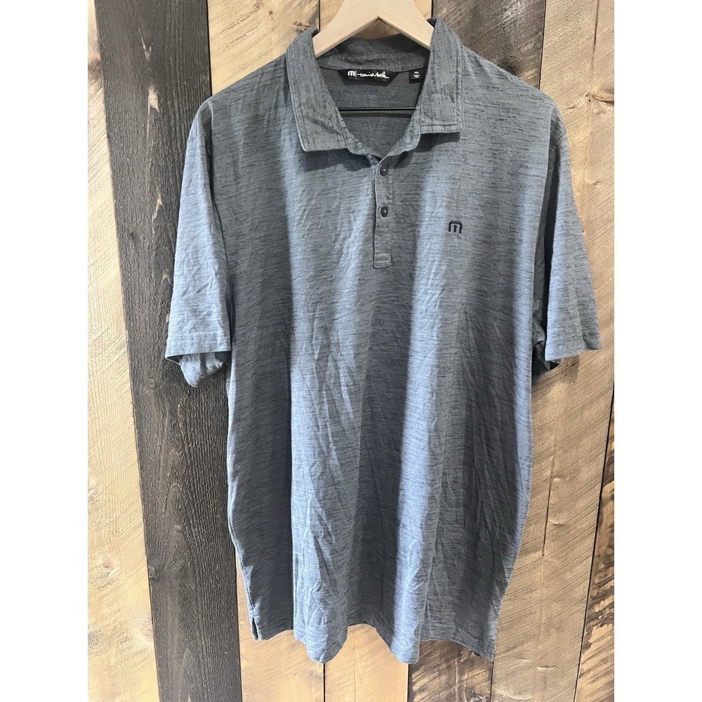 TravisMathew Polo Shirts Mens XXL Lot of 2 Gray & Heather Gray‎ Golf Casual